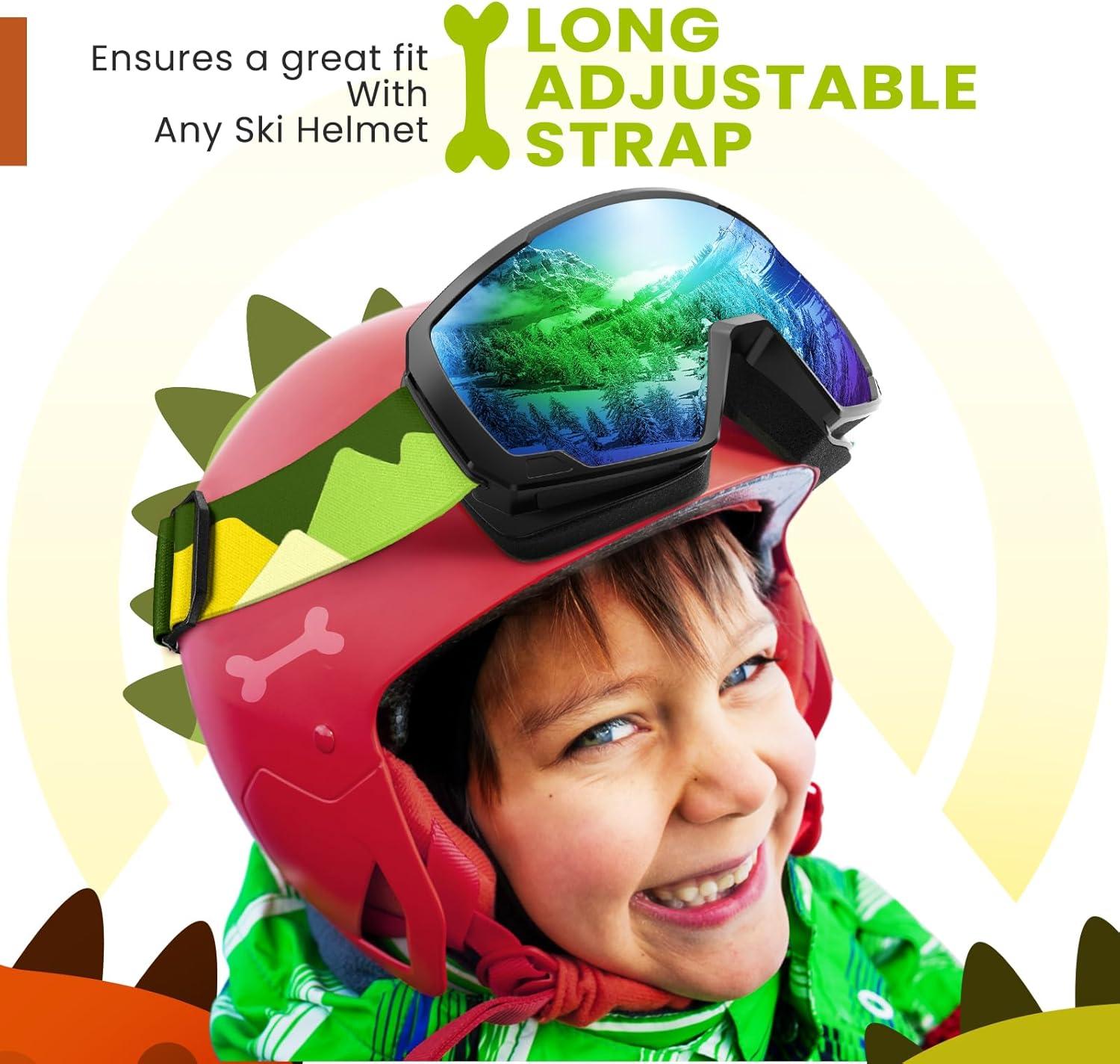 imageOutdoorMaster Kids Ski Goggles Snowboard Goggles Youth Snow GogglesGreenlens Vlt 11