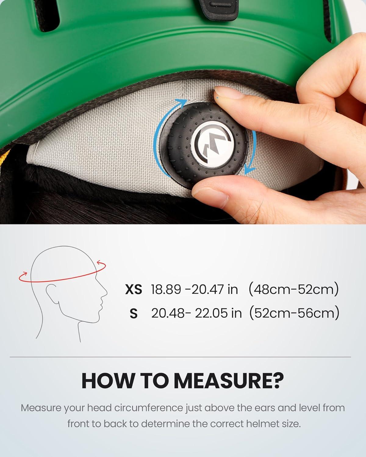 imageOutdoorMaster Kids Snowboarding Helmet for Boys ampamp Girls Durable PC Shell EPS Foam ampamp 12 Cooling Vents Adjustable Dial FitMatte Green