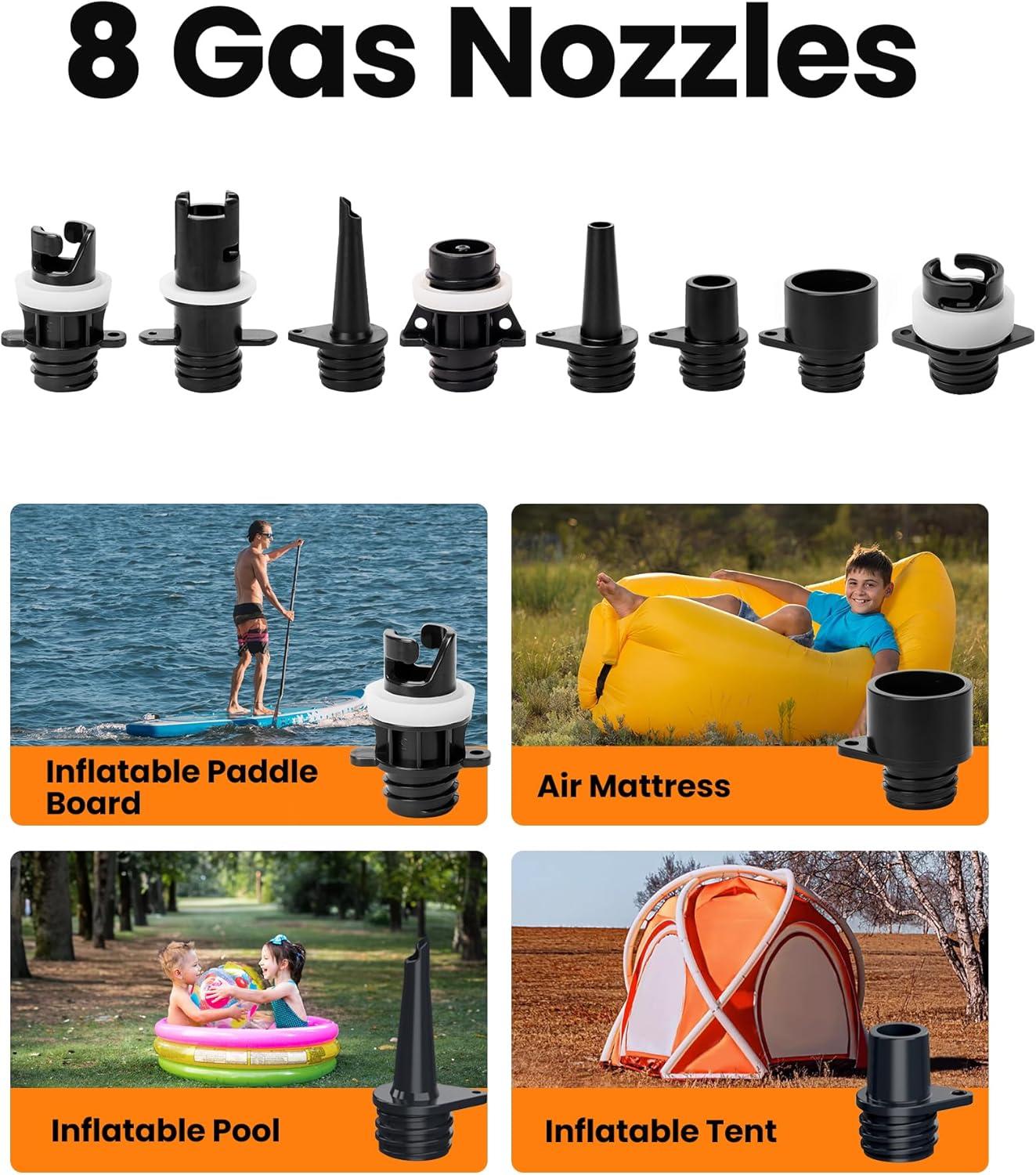 imageOutdoorMaster Shark 2S 888Wh Electric Paddle Board Pump Rechargeable Battery for 6 SUPs Inflation ampamp Deflation 20PSI SUP Air Pump 12V158V DC ampamp TypeC Input AutoOff ampamp 8 Nozzles for Inflatables