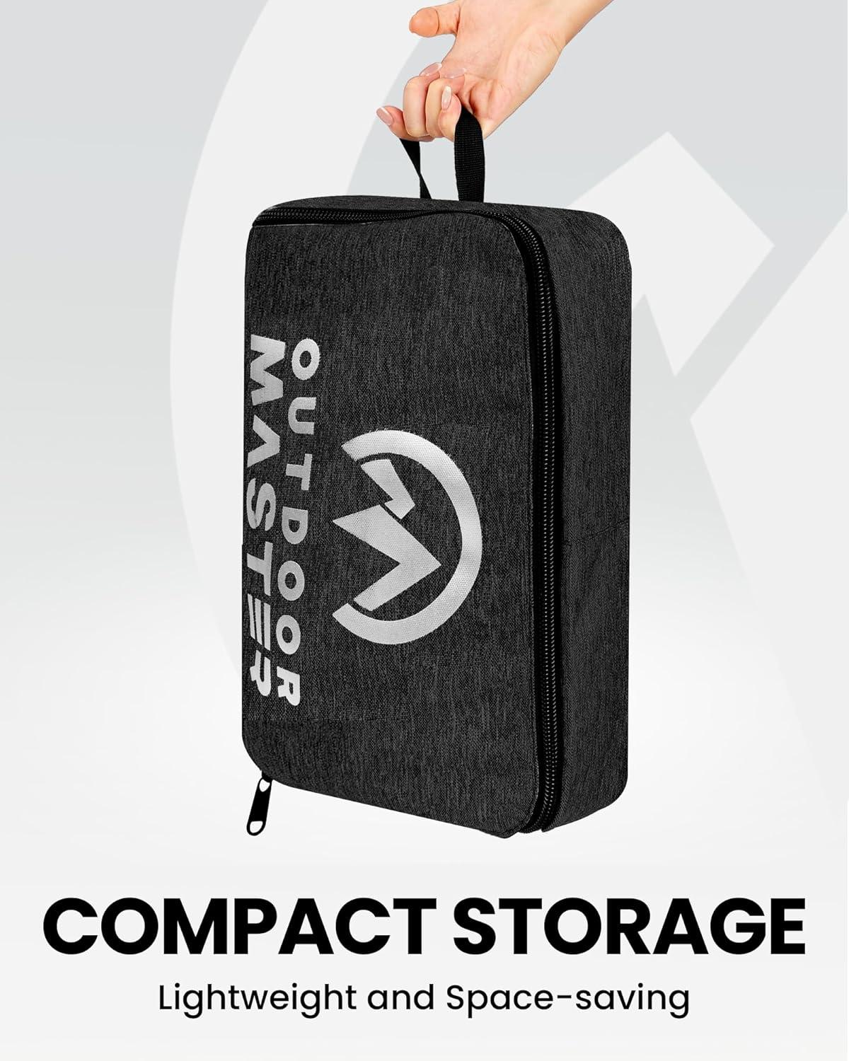 imageOutdoorMaster Snowboard Bag 900D Water Resistant Snowboard Travel Bag with Shoulder Strap Foldable Storage DesignBlack