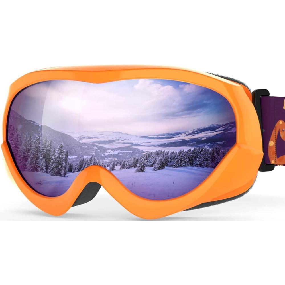 imageOutdoorMaster Kids Ski Goggles Helmet Compatible Snow Goggles for Boys ampamp Girls with 100 UV ProtectionVlt 30