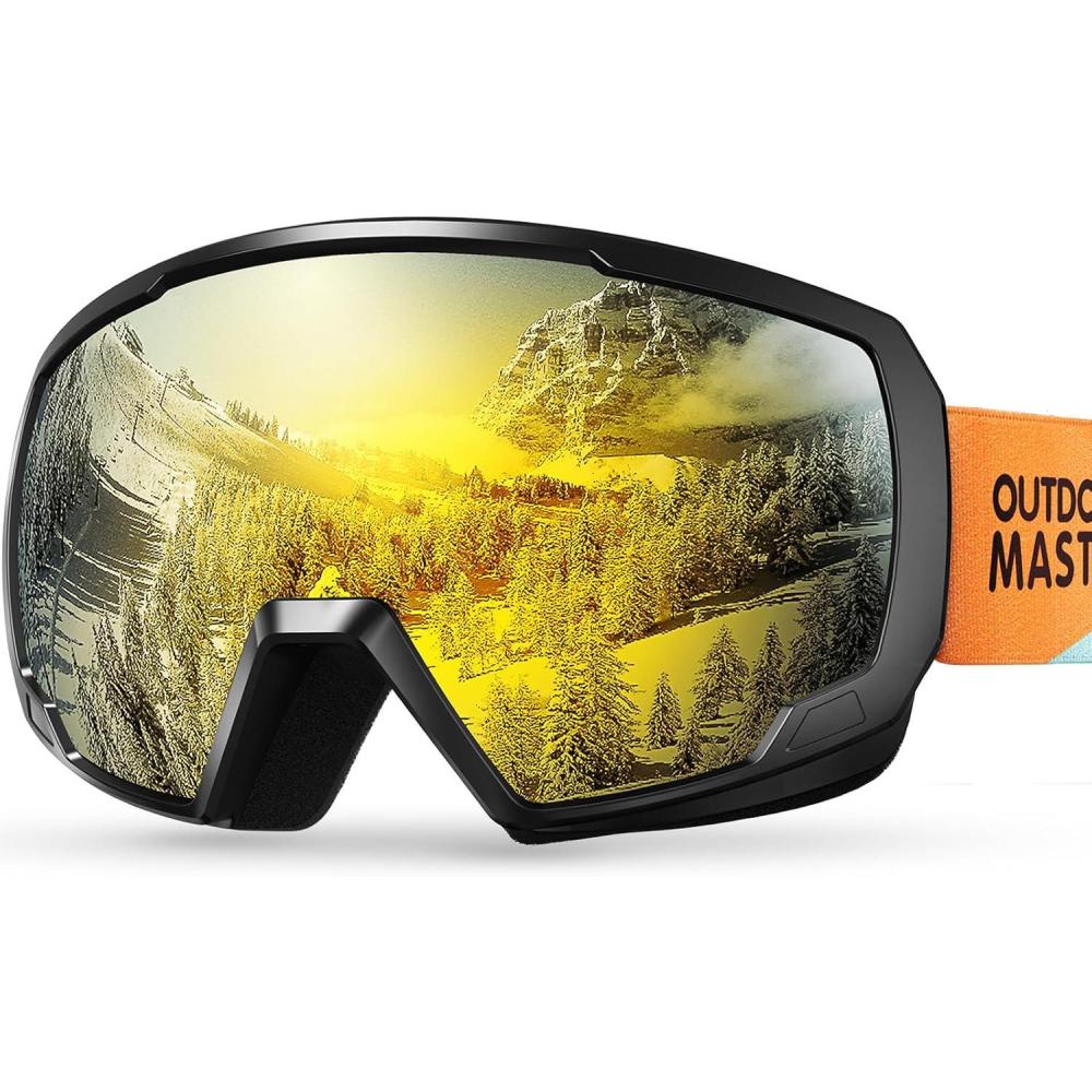 imageOutdoorMaster Kids Ski Goggles Snowboard Goggles Youth Snow GogglesGoldlens Vlt 14