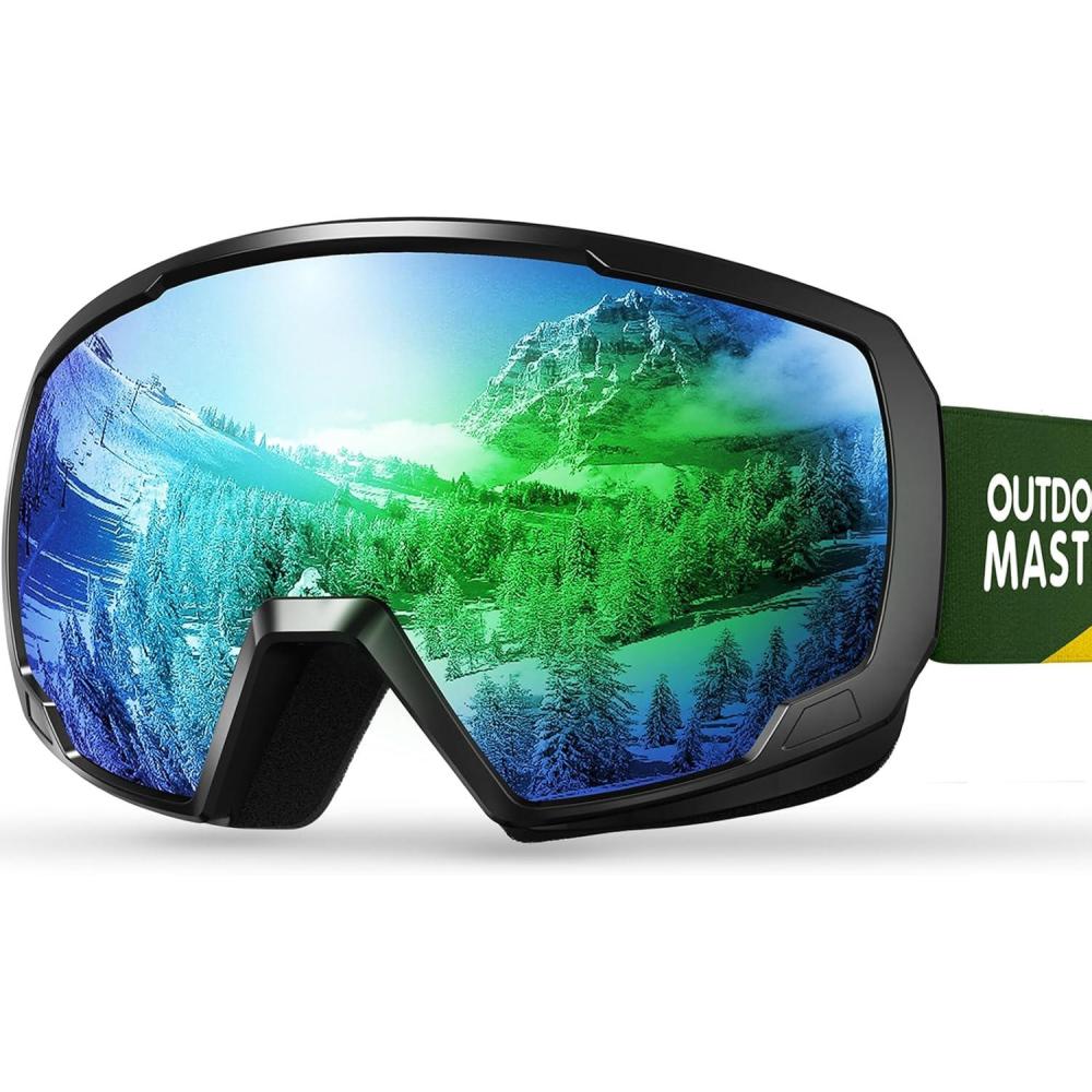 imageOutdoorMaster Kids Ski Goggles Snowboard Goggles Youth Snow GogglesGreenlens Vlt 11