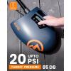 OutdoorMaster 20PSI High Pressure SUP Air Pump Shark – Intelligent Dual Stage Inflation & Auto-Off & Deflation, 12V DC Car Connector, for Inflatable Stand Up Paddle Boards, Boats(Dark Blue)