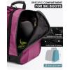 OutdoorMaster 38L Ski Boot Bag, Air Travel Snowboard Boot Backpack with Waterproof Bottom for Ski Helmet, Goggles and Gloves(Rose)