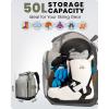 OutdoorMaster 50L Ski Boot Bag-Ski and Snowboard Boots Travel Backpack with Helmet Compartment | Waterproof Exterior & Bottom(Gray)