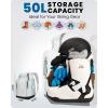 OutdoorMaster 50L Ski Boot Bag-Ski and Snowboard Boots Travel Backpack with Helmet Compartment | Waterproof Exterior & Bottom(Snowy)