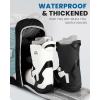 OutdoorMaster 50L Ski Boot Bag-Ski and Snowboard Boots Travel Backpack with Helmet Compartment | Waterproof Exterior & Bottom(Snowy)