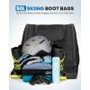 OutdoorMaster Boot Bag – 50L Ski Boots and Snowboard Boots Bag, Excellent for Travel with Waterproof Exterior & Bottom – for Men, Women and Youth(Dark Black)
