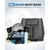 OutdoorMaster Boot Bag – 50L Ski Boots and Snowboard Boots Bag, Excellent for Travel with Waterproof Exterior & Bottom – for Men, Women and Youth(Dark Gray)