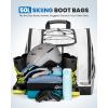 OutdoorMaster Boot Bag – 50L Ski Boots and Snowboard Boots Bag, Excellent for Travel with Waterproof Exterior & Bottom – for Men, Women and Youth(Polar Bear – White)