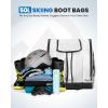 OutdoorMaster Boot Bag – 50L Ski Boots and Snowboard Boots Bag, Excellent for Travel with Waterproof Exterior & Bottom – for Men, Women and Youth(White)