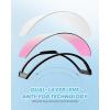 OutdoorMaster Falcon Kids Ski Goggles-Magnetic Interchangeable Lens, Anti Fog UV Protection OTG Snowboard Goggles for Youth(Lens-vlt 44% Pink)
