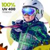 OutdoorMaster Kids Ski Goggles – Helmet Compatible Snow Goggles for Boys & Girls with 100% UV Protection(A01 Vlt 15.2%)
