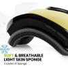 OutdoorMaster Kids Ski Goggles – Helmet Compatible Snow Goggles for Boys & Girls with 100% UV Protection(Light Yellow Vlt 77%)