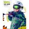 OutdoorMaster Kids Ski Goggles – Helmet Compatible Snow Goggles for Boys & Girls with 100% UV Protection(Revo Greenlens Vlt 28%)