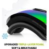 OutdoorMaster Kids Ski Goggles – Helmet Compatible Snow Goggles for Boys & Girls with 100% UV Protection(Revo Greenlens Vlt 28%)