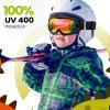 OutdoorMaster Kids Ski Goggles – Helmet Compatible Snow Goggles for Boys & Girls with 100% UV Protection(Vlt 14%)