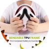 OutdoorMaster Kids Ski Goggles – Helmet Compatible Snow Goggles for Boys & Girls with 100% UV Protection(Vlt 28% White Frame Rose Red Lens)