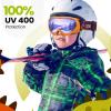OutdoorMaster Kids Ski Goggles – Helmet Compatible Snow Goggles for Boys & Girls with 100% UV Protection(Vlt 30%)