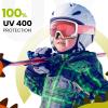 OutdoorMaster Kids Ski Goggles, Snowboard Goggles – Youth Snow Goggles(Vlt28% White Frame Light Rose Red Lens)