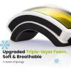 OutdoorMaster Kids Ski Goggles, Snowboard Goggles – Youth Snow Goggles(Yellowlens Vlt 84%)