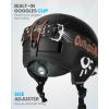 OutdoorMaster Kids Ski Helmet and Goggles Set, Snowboard Helmet, Durable PC Shell & EPS Foam, Snow Helmet 12 Cooling Vents, Dial Fit Skiing Helmet, Safety-Certified Snow Sport Helmets for Boys & Girls(Matte Black)