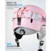 OutdoorMaster Kids Ski Helmet and Goggles Set, Snowboard Helmet, Durable PC Shell & EPS Foam, Snow Helmet 12 Cooling Vents, Dial Fit Skiing Helmet, Safety-Certified Snow Sport Helmets for Boys & Girls(Glossy Pink)
