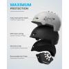 OutdoorMaster Kids Ski Helmet and Goggles Set, Snowboard Helmet, Durable PC Shell & EPS Foam, Snow Helmet 12 Cooling Vents, Dial Fit Skiing Helmet, Safety-Certified Snow Sport Helmets for Boys & Girls(Matte Grey)