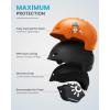 OutdoorMaster Kids Ski Helmet and Goggles Set, Snowboard Helmet, Durable PC Shell & EPS Foam, Snow Helmet 12 Cooling Vents, Dial Fit Skiing Helmet, Safety-Certified Snow Sport Helmets for Boys & Girls(Glossy Dark Orange)