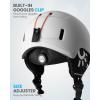 OutdoorMaster Kids Snowboarding Helmet for Boys & Girls – Durable PC Shell, EPS Foam & 12 Cooling Vents, Adjustable Dial Fit(Arctic White)