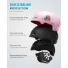 OutdoorMaster Kids Snowboarding Helmet for Boys & Girls – Durable PC Shell, EPS Foam & 12 Cooling Vents, Adjustable Dial Fit(Glossy Pink)