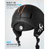 OutdoorMaster Kids Snowboarding Helmet for Boys & Girls – Durable PC Shell, EPS Foam & 12 Cooling Vents, Adjustable Dial Fit(Matte Black)