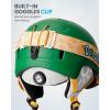 OutdoorMaster Kids Snowboarding Helmet for Boys & Girls – Durable PC Shell, EPS Foam & 12 Cooling Vents, Adjustable Dial Fit(Matte Green)
