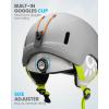 OutdoorMaster Kids Snowboarding Helmet for Boys & Girls – Durable PC Shell, EPS Foam & 12 Cooling Vents, Adjustable Dial Fit(Matte Grey)