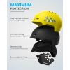 OutdoorMaster Kids Snowboarding Helmet for Boys & Girls – Durable PC Shell, EPS Foam & 12 Cooling Vents, Adjustable Dial Fit(Matte Yellow)