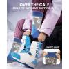 OutdoorMaster Merino Wool Ski Socks for Kids, Boys & Girls, Thermal Winter Warm Snowboarding Socks for Cold Weather(Blue Mountains – 2 Pack)