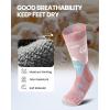 OutdoorMaster Merino Wool Ski Socks for Kids, Boys & Girls, Thermal Winter Warm Snowboarding Socks for Cold Weather(Mt View – 2 Pack)