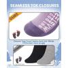 OutdoorMaster Merino Wool Ski Socks for Kids, Boys & Girls, Thermal Winter Warm Snowboarding Socks for Cold Weather(Purple Gray)