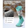 OutdoorMaster Merino Wool Ski Socks for Kids, Boys & Girls, Thermal Winter Warm Snowboarding Socks for Cold Weather(Woodland Green – 2 Pack)