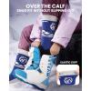 OutdoorMaster Merino Wool Ski Socks for Kids, Boys & Girls, Thermal Winter Warm Snowboarding Socks for Cold Weather(Z -Blue Grey)