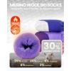 OutdoorMaster Merino Wool Ski Socks for Kids, Boys & Girls, Thermal Winter Warm Snowboarding Socks for Cold Weather(Z -Purple)