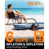 OutdoorMaster Shark 2S 88.8Wh Electric Paddle Board Pump, Rechargeable Battery for 6 SUPs Inflation & Deflation, 20PSI SUP Air Pump 12V/15.8V DC & Type-C Input, Auto-Off & 8 Nozzles for Inflatables