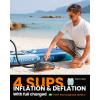 OutdoorMaster Shark 3 Paddle Board Pump Electric – 3’50” Fast Inflation, 20PSI 74Wh Rechargeable SUP Air Pump- Auto-Off & Deflation, 12V/15.8V DC & Type-C Input, 8 Nozzles for Inflatables, Boats,Kites