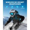 OutdoorMaster Update Ski Helmet Headphones, True Wireless Bluetooth with Charging Case, Drop-in Headphones HD Speaker Chip Compatible with All Audio Ready Snowboard Helmets-Pure Black