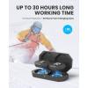 OutdoorMaster Update Ski Helmet Headphones, True Wireless Bluetooth with Charging Case, Drop-in Headphones HD Speaker Chip Compatible with All Audio Ready Snowboard Helmets-Pure Black