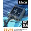 OutdoorMaster Vortex Pro 57.7Wh Rechargeable Paddle Board Pump Portable, Electric SUP Pump Battery for 3 SUPs Inflation & Deflation, Max 20PSI 12V/15.8V DC & Type-C Input, 8 Nozzles for Inflatables