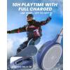 OutdoorMaster Wireless Bluetooth 5.3 Ski Helmet Drop-in Headphones HD Speaker Chip Compatible with Audio-Ready Helmet with Built-in Mic for Motorcycling Easy Control Buttons IP45 Sweat-Resistance(Blue)