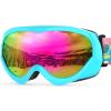 OutdoorMaster Kids Ski Goggles – Helmet Compatible Snow Goggles for Boys & Girls with 100% UV Protection(Vlt 13.5%)