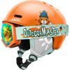 OutdoorMaster Kids Ski Helmet and Goggles Set, Snowboard Helmet, Durable PC Shell & EPS Foam, Snow Helmet 12 Cooling Vents, Dial Fit Skiing Helmet, Safety-Certified Snow Sport Helmets for Boys & Girls(Glossy Dark Orange)